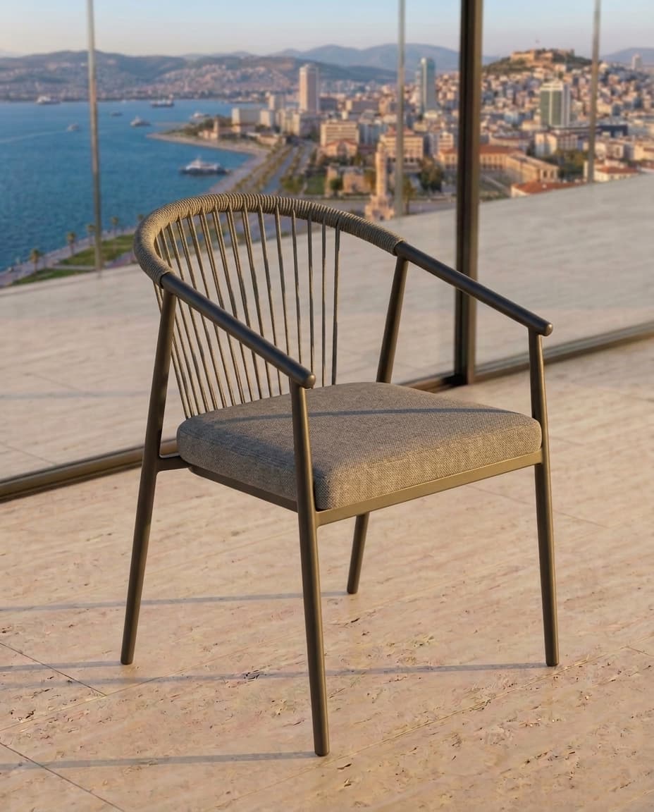 Modern Metal Halat Sandalye