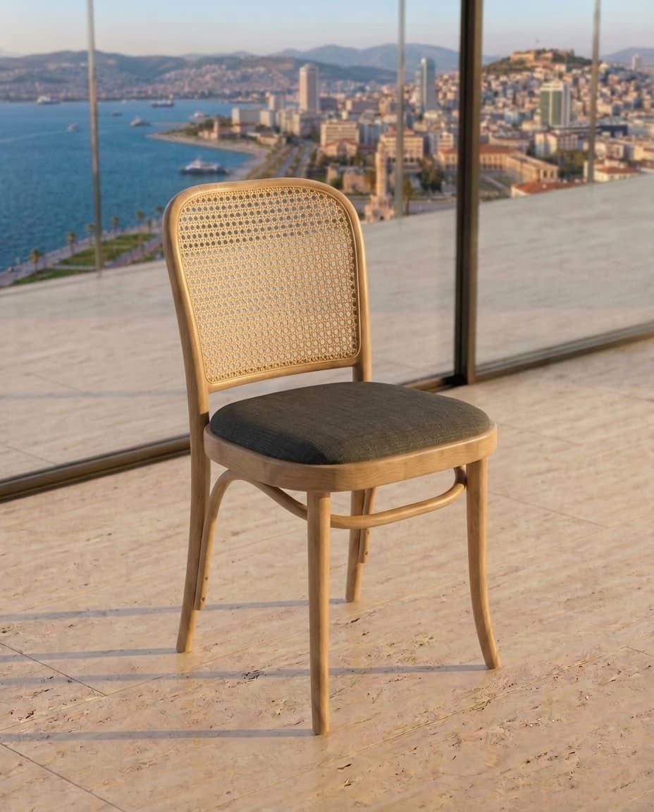 Thonet Ahşap Hazeranlı Sandalye