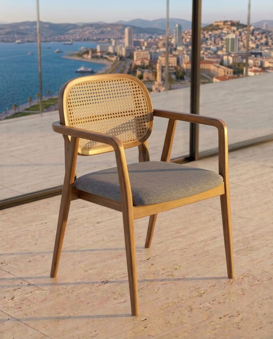 Modern Ahşap Hazeran Sandalye