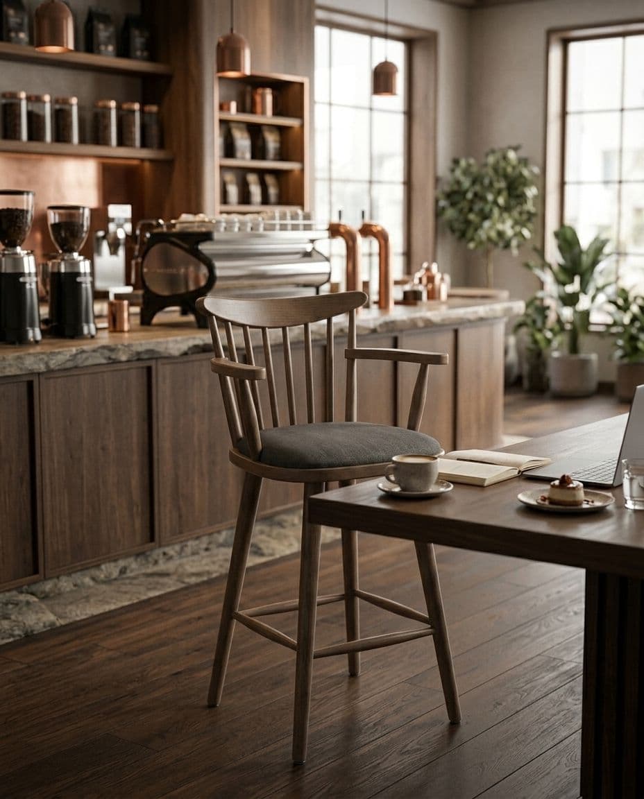 Zarif Ahşap Bistro Sandalyesi - 2