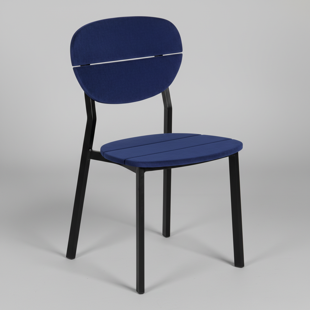 Ahşap Oturaklı Endüstriyel Modern Yemek Sandalyesi