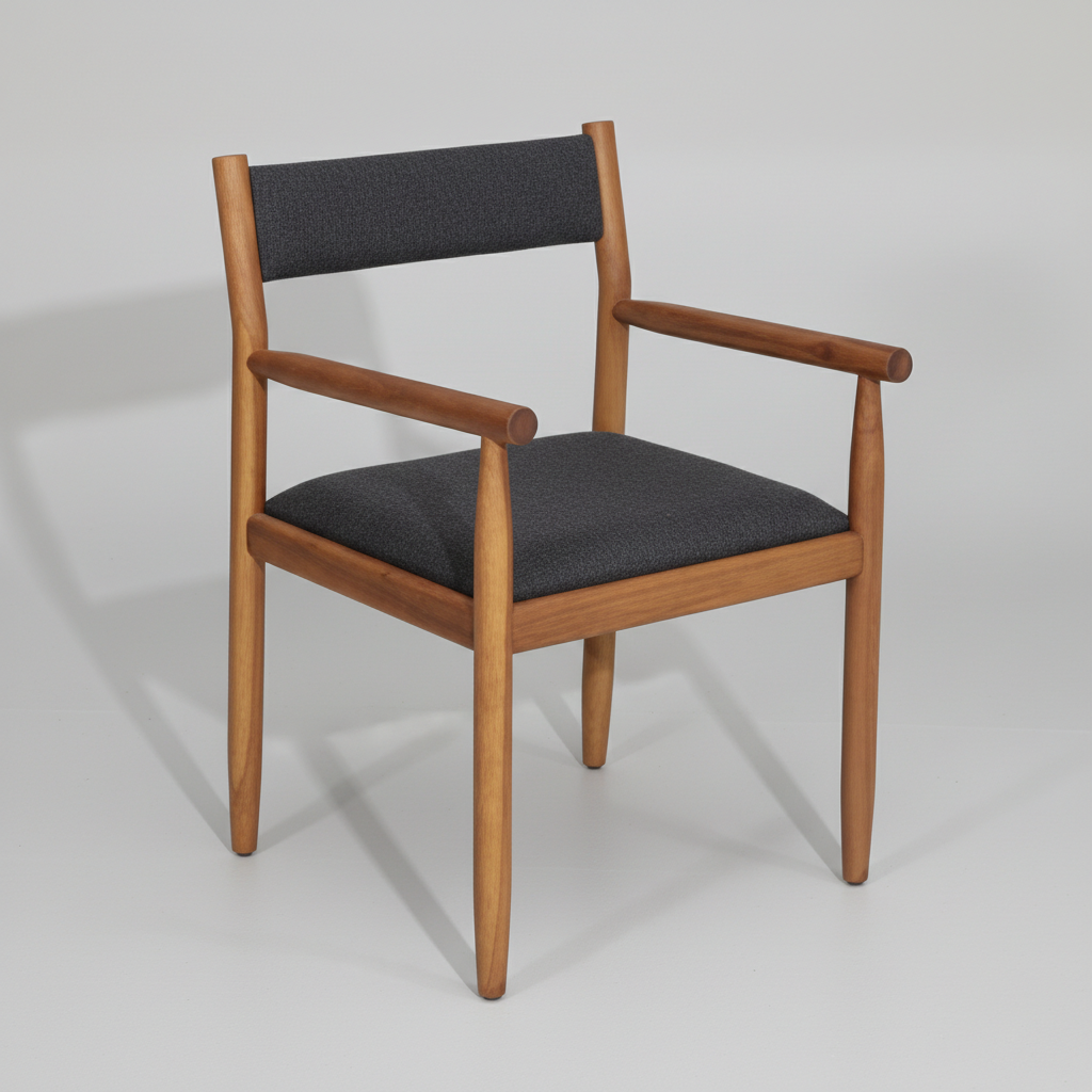 Mid-Century Ceviz Ahşap Kolçaklı Konfor Sandalyesi