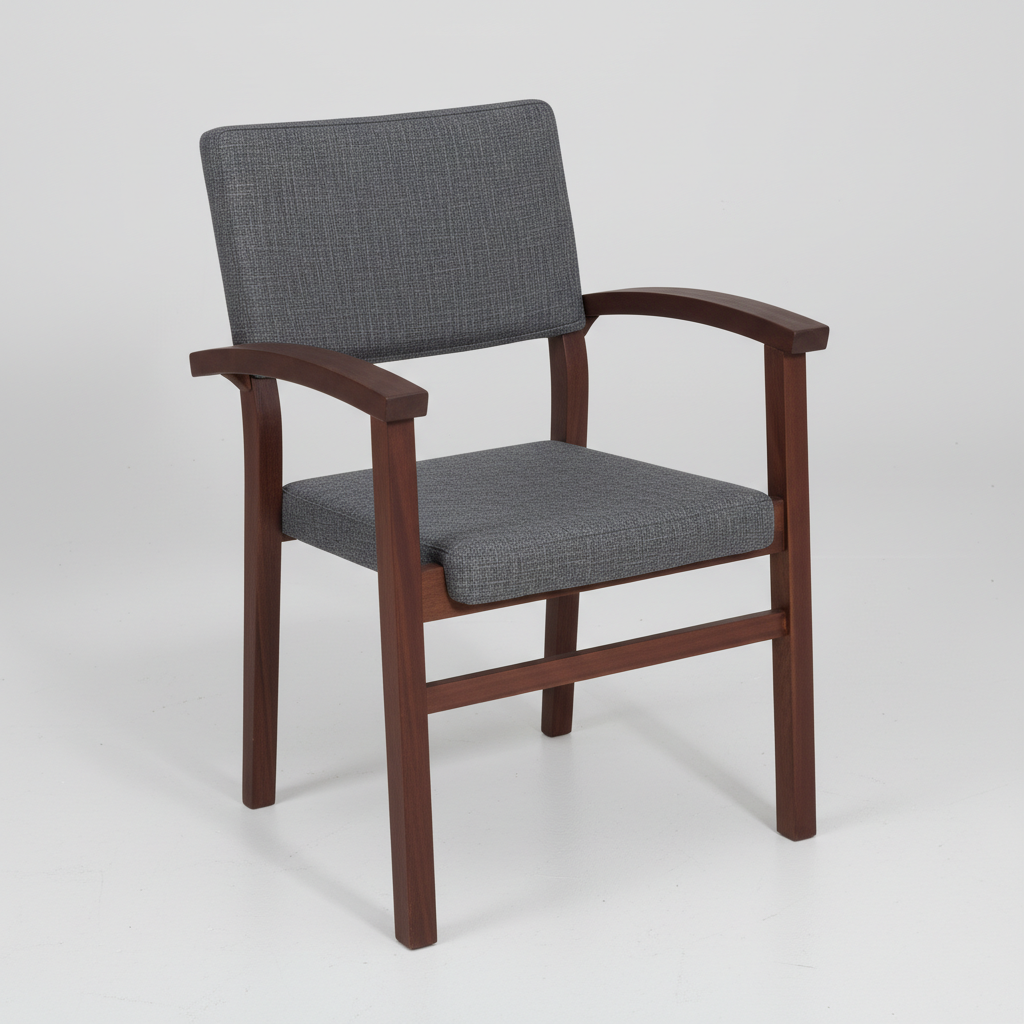 Rustik Ahşap Dış Mekan Kolçaklı Konfor Sandalyesi