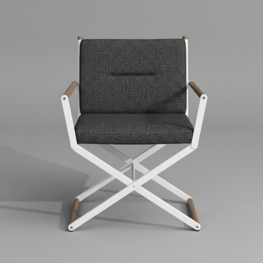 Katlanabilir Dizayn Konfor Sandalyesi - Beyaz/Gri