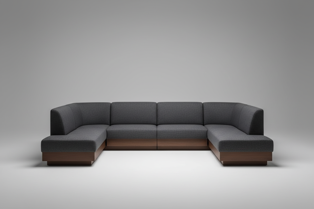 Modern U Köşe Sedir Tipi Sandalye Oturma Ünitesi (Cafe/Restoran)