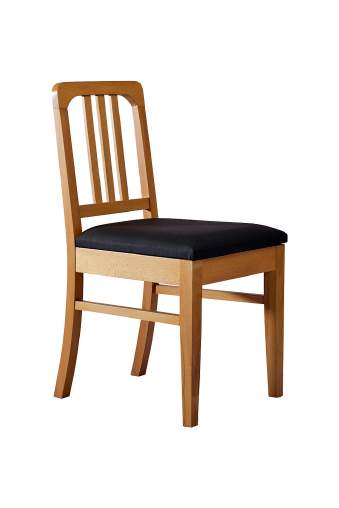 Konfor Serisi - Vista Cafe Sandalyesi (Ahşap Baza, Siyah Poliüretan)