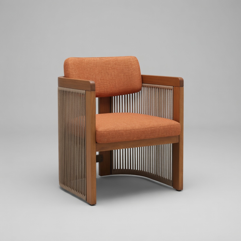 Solstice İp Örgülü Kollu Sandalye