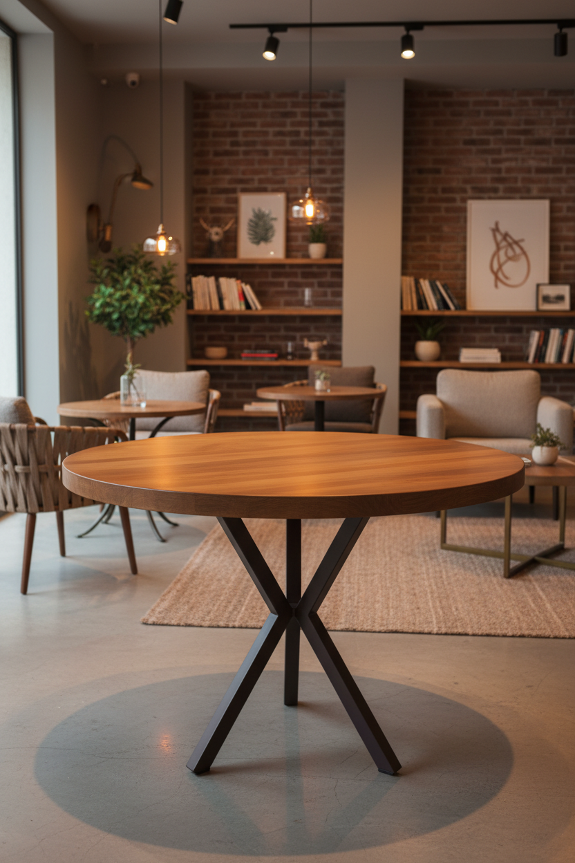 Vega Çapraz Metal Ayaklı Masa