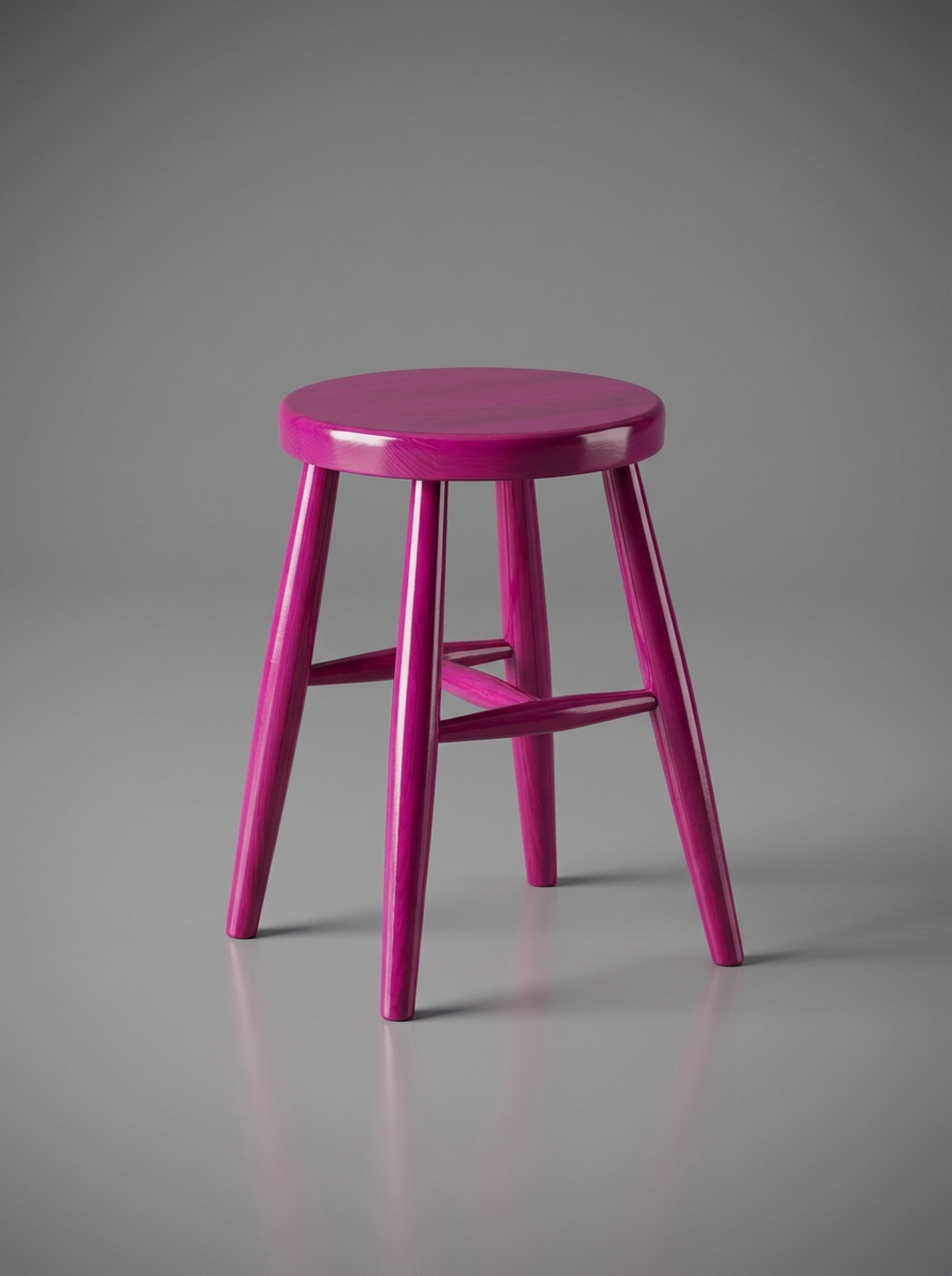 Fuchsia Impact Ahşap Servis Taburesi