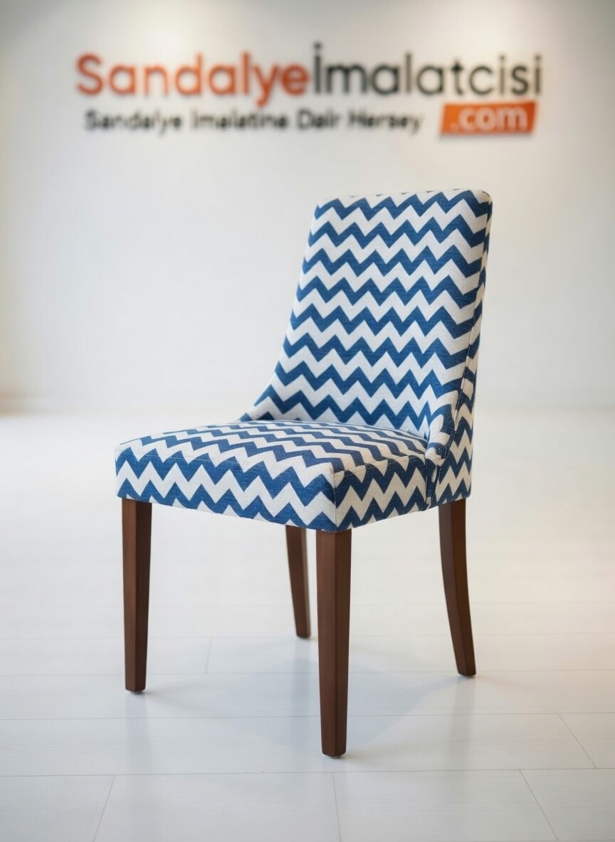 Sana Desenli Kumaş Sandalye