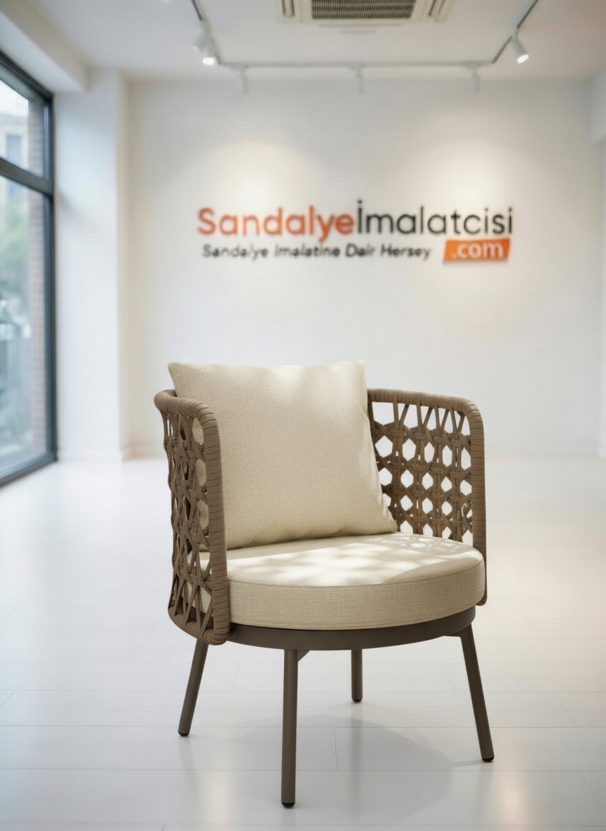 Vita Kollu Örme Sandalye