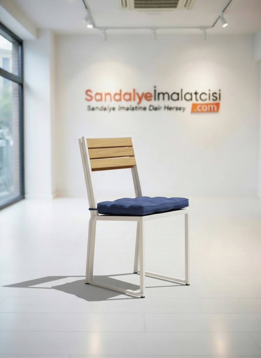 Mara Metal Ahşap Sırtlı Sandalye