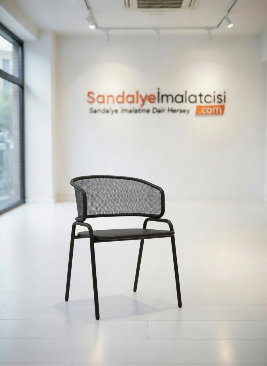 Sol Kollu Perfore Metal Sandalye