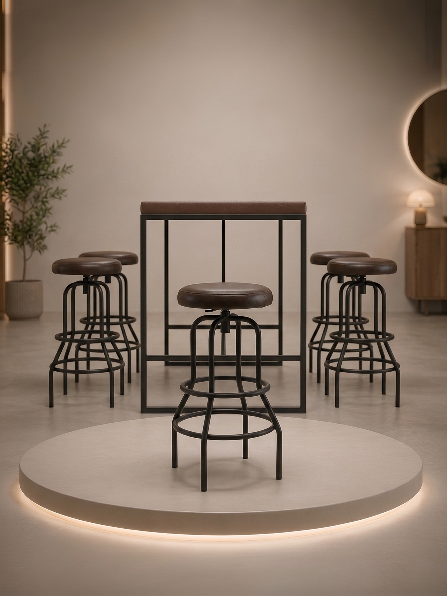 Endüstriyel Metal Bar Taburesi