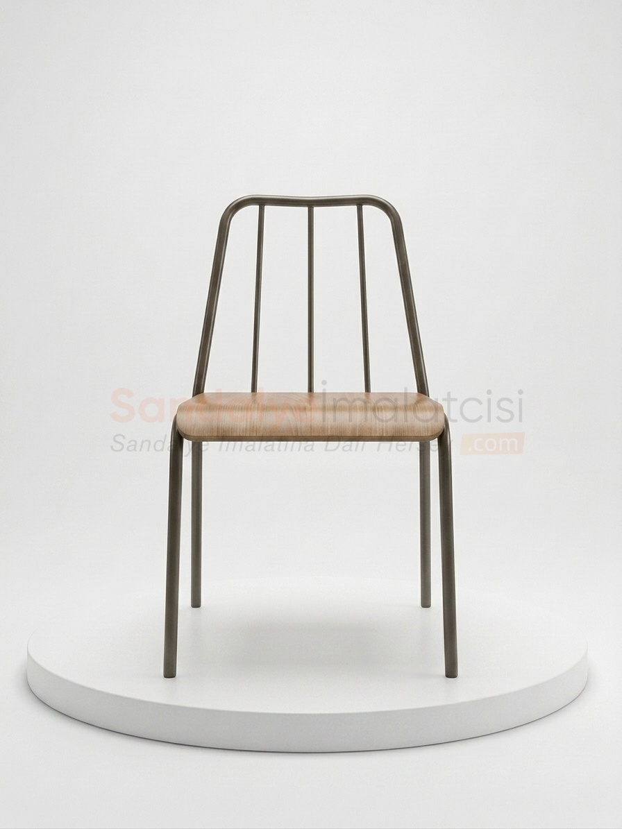 Endüstriyel Metal Ahşap Sandalye