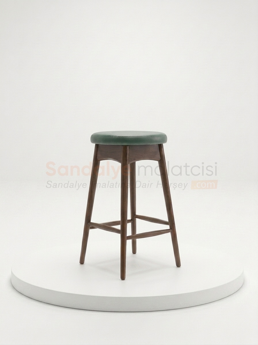 Modern Ahşap Bar Taburesi
