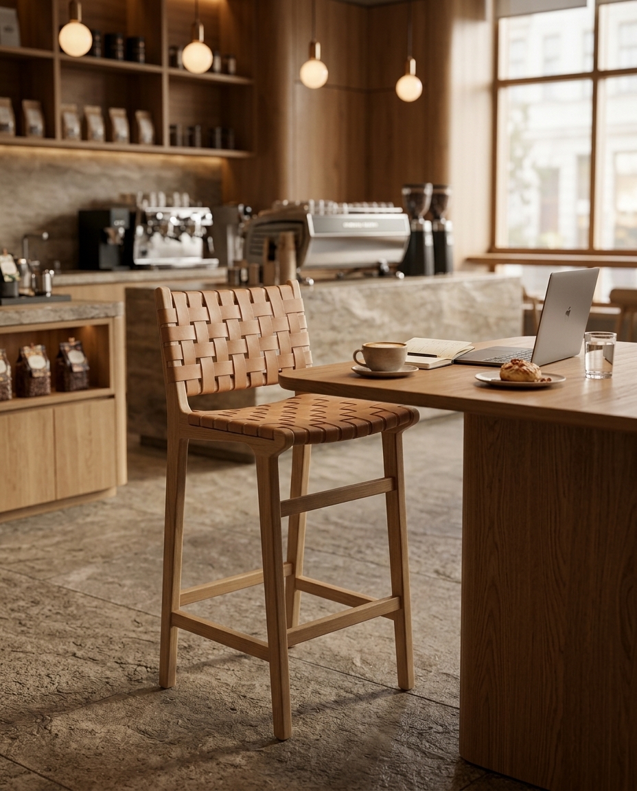 Viera Ahşap Örme Bistro Sandalyesi