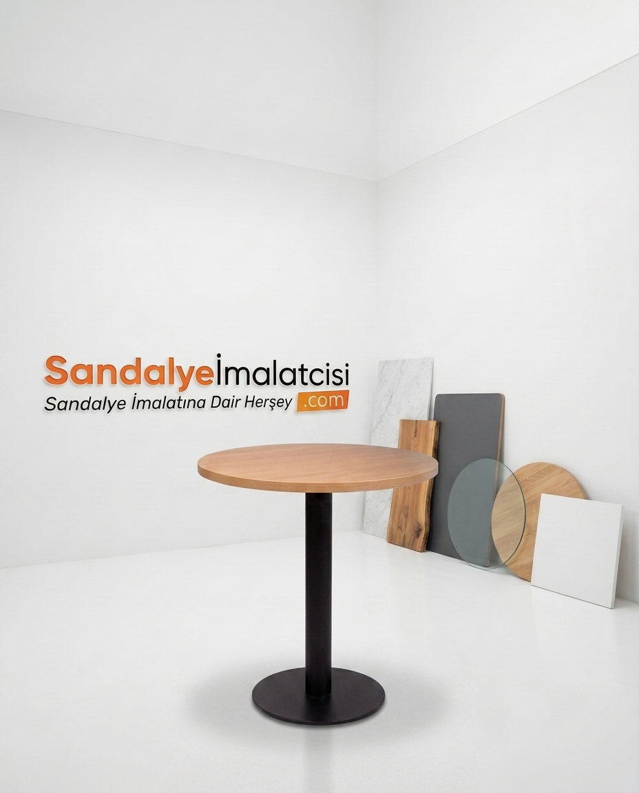 Modern Ahşap Metal Masa