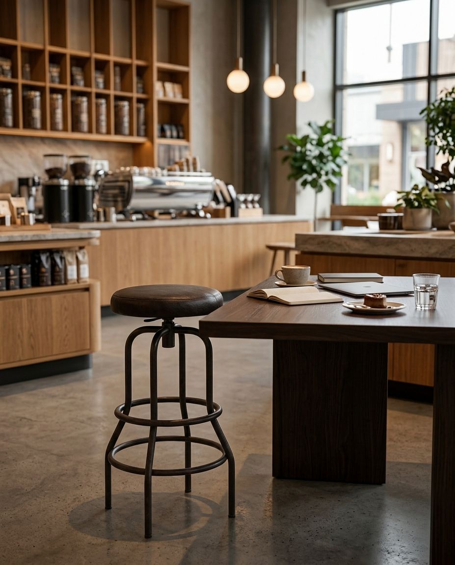 Endüstriyel Metal Bistro Taburesi
