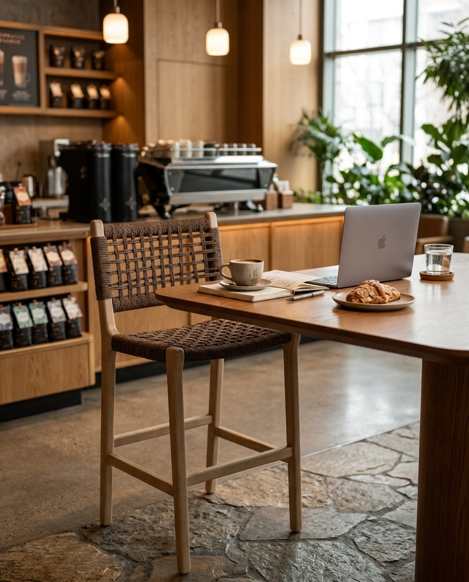 Natura Masif Hasır Bistro Sandalyesi