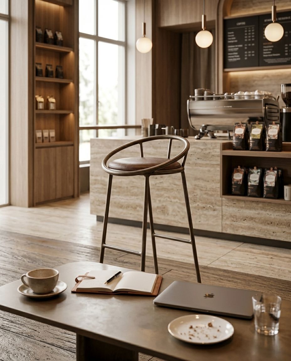 Modern Metal Bistro Taburesi